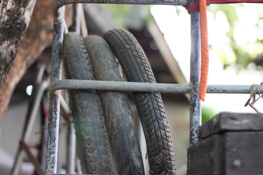 Old motorcycle tires