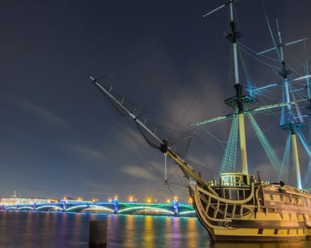 Frigate Grace a historical reconstruction of the three-decked ship Restaurant complex built in the spirit of Peter's 