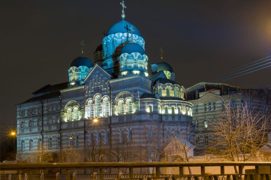 Orthodox convent on the waterfront Karpovka River in St. Petersburg. Founder Saint John of Kronstadt pravavedny here in the temple-tomb buried his relics