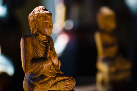 Buddha classical wooden statue 