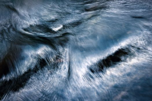 Abstract background or texture grim waves on the river