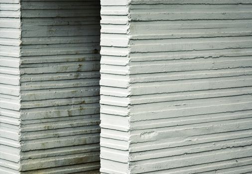 abstract background or texture Old White grooved concrete blocks