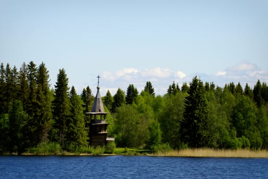 Chapel of the Virgin in the village Korba, Kizhi island, Karelia, Russia