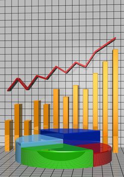 The schedule the histogram showing lifting and business blossoming