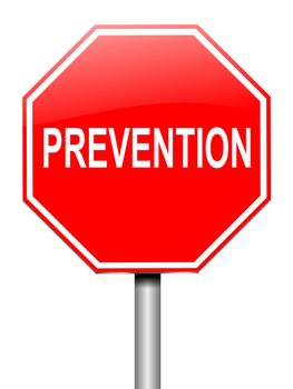 Illustration depicting a sign with a prevention concept.