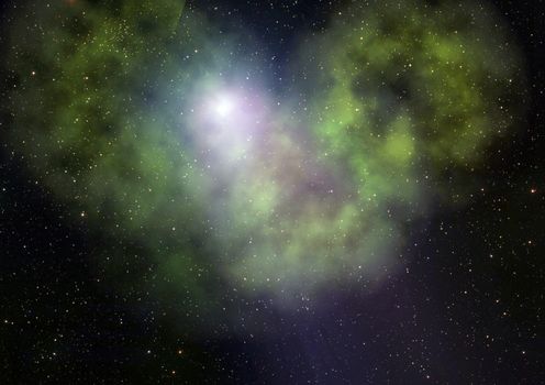 Star field in space a nebulae and a gas congestion. "Elements of this image furnished by NASA".