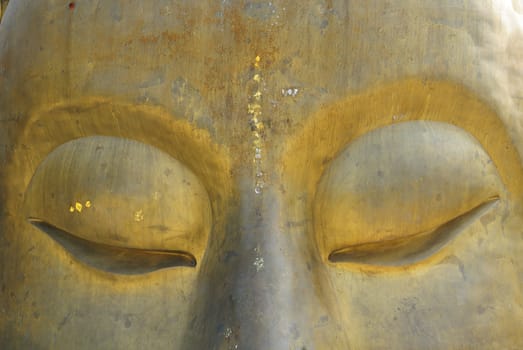 Buddha head, a large Buddhist temple in Thailand