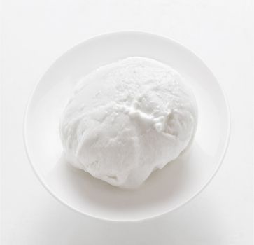 close up of fresh italian buffalo mozzarella cheese