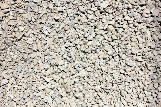 Gray gravel for laying of asphalt roads and filling of emptiness