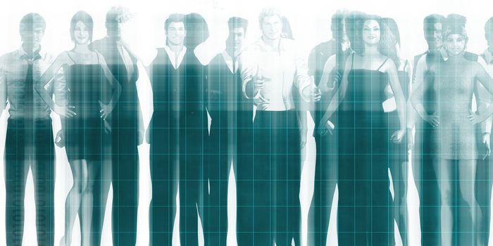 Personnel Management as a Presentation Background Art