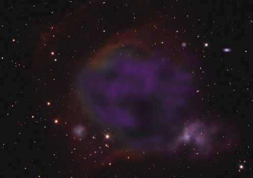 Far being shone nebula and star field against space. "Elements of this image furnished by NASA".