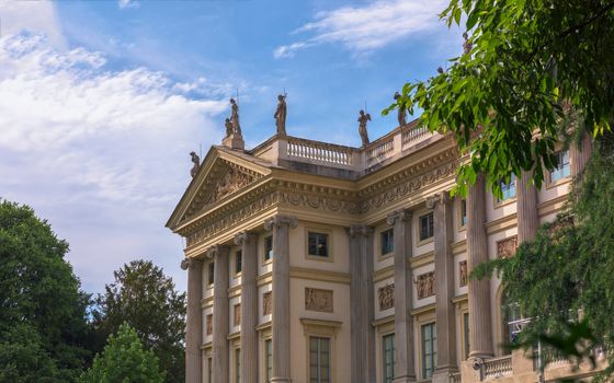 Villa Reale, Milan,Italy; view of beautiful neoclassic palace.