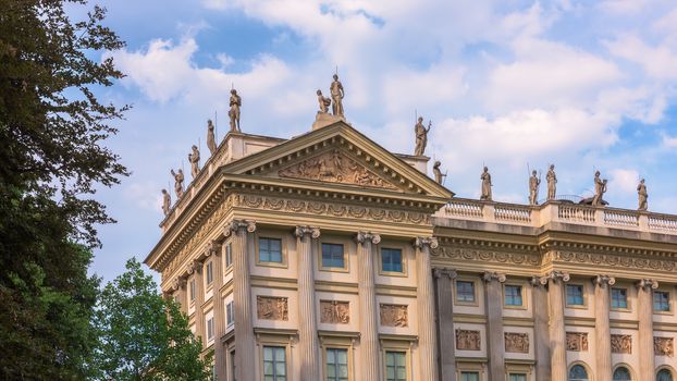 Villa Reale, Milan,Italy; view of beautiful neoclassic palace.