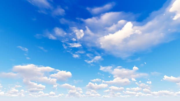 Cloudy blue sky abstract background, blue sky background with tiny clouds, 3d illustration