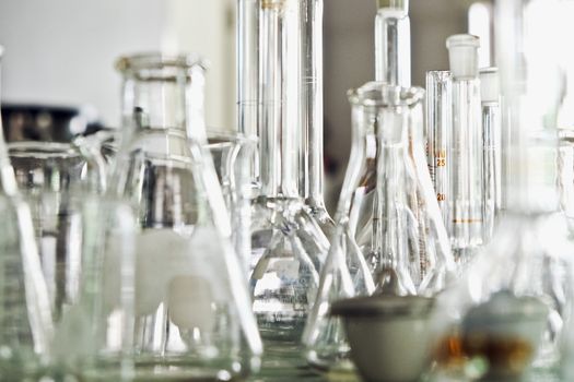 Laboratory glassware background