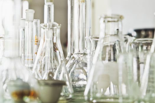 Laboratory glassware background