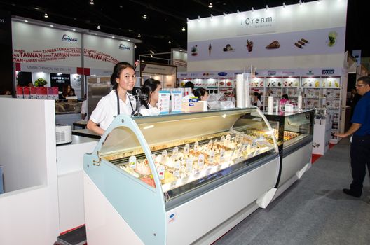 NONTHABURI - MAY 25 : Manufacturer showing products about food industry in during exhibition of THAIFEX - World of food ASIA 2016 on May 25, 2016 in Nonthaburi, Thailand.