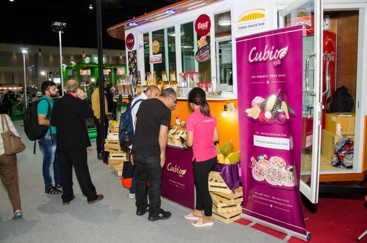 NONTHABURI - MAY 25 : Manufacturer showing products about food industry in during exhibition of THAIFEX - World of food ASIA 2016 on May 25, 2016 in Nonthaburi, Thailand.