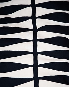 Black and white pattern of pillow.