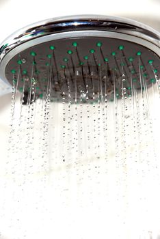 Detail image of shower bath.