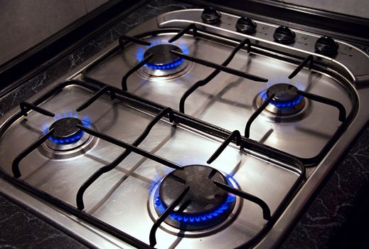 Detail image of kitchen stove.