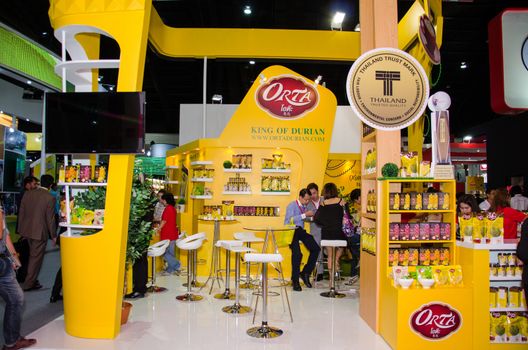 NONTHABURI - MAY 25 : Manufacturer showing products about food industry in during exhibition of THAIFEX - World of food ASIA 2016 on May 25, 2016 in Nonthaburi, Thailand.