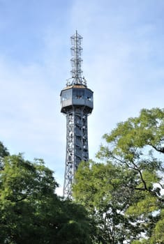 Lookout tower on Petrin Hill in Prague, Czech Republic.