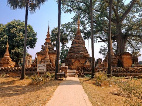Ancient temple in Inwa village, Myanmar Burma