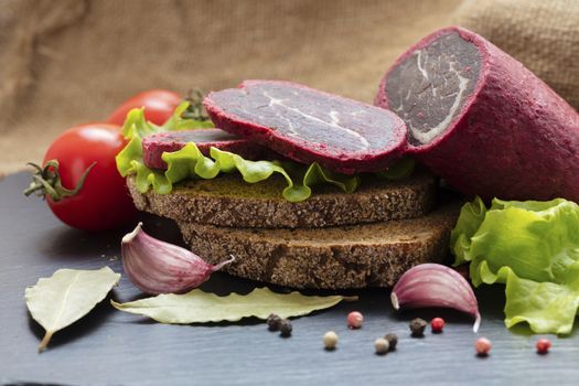 the jerky spices with vegetables and herbs