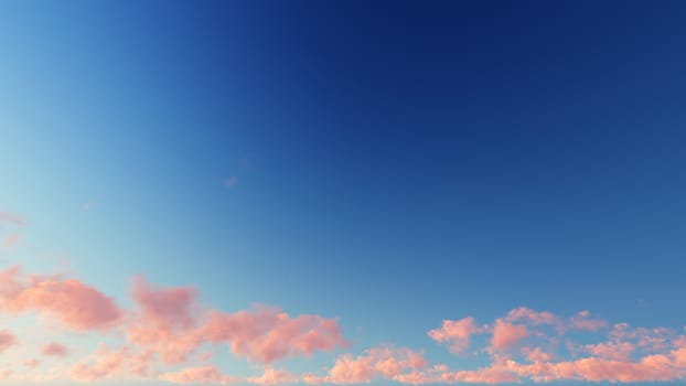 Cloudy blue sky abstract background, blue sky background with tiny clouds, 3d rendering

