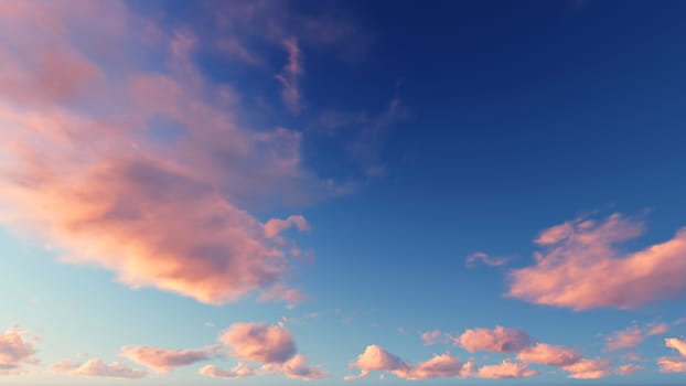 Cloudy blue sky abstract background, blue sky background with tiny clouds, 3d rendering

