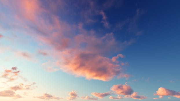 Cloudy blue sky abstract background, blue sky background with tiny clouds, 3d rendering

