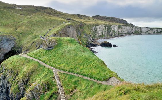 Footpath to the Rope bridge, Carrick-a-rede island.