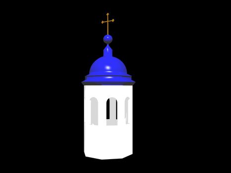 Orthodox chruch white and blue