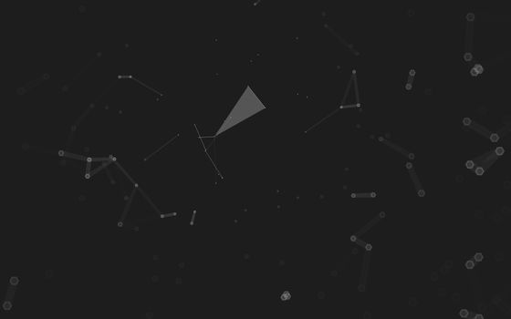 Abstract polygonal space low poly dark background with connecting dots and lines. Connection structure. 3d rendering