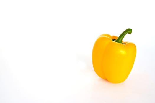 Yellow sweet peppers isolated a white background 