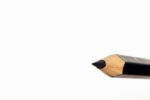 Close-up image of pencil isolated on white background 