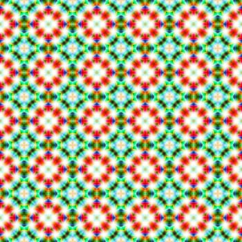 Kaleidoscope seamless abstract colorful background with star and circle shapes.