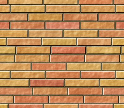 Surface of the orange brick wall illustration.