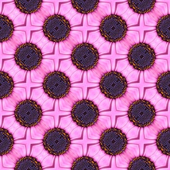 Abstract floral seamless pattern with purple flowers.