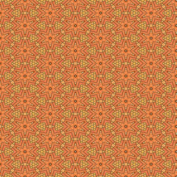 Abstract seamless orange background with star shapes.