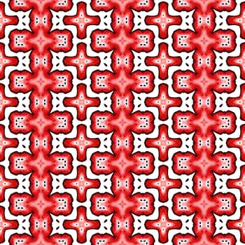 Red kaleidoscope seamless abstract background illustration.