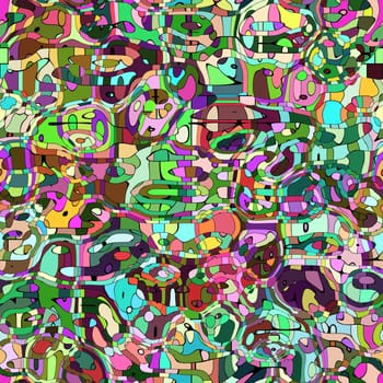 Colorful entwined mosaic background illustration.