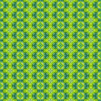 Abstract green seamless background. Kaleidoscope background.