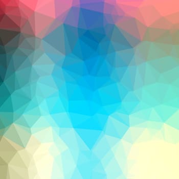 Abstract colorful triangular or polygonal background illustration.