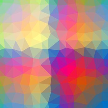 Abstract colorful triangular or polygonal background illustration.