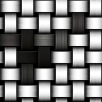 Illustration of the grayscale knitted seamless background, texture.