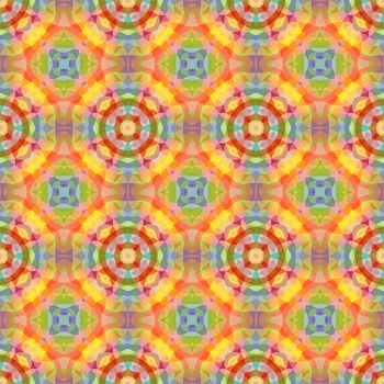 Kaleidoscope seamless abstract colorful background with circle shapes.