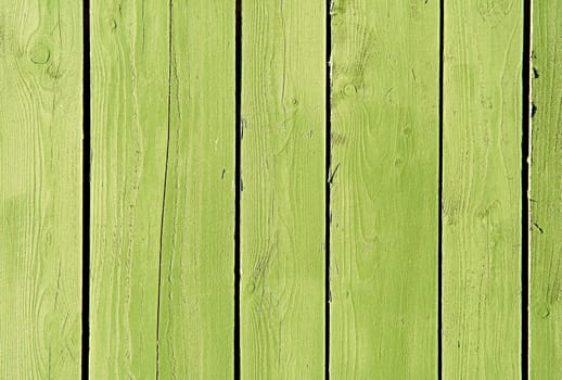 Surface of the green wooden plank. Background image.