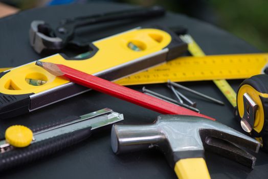 Carpenter's Tools on Table